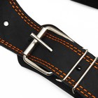 Шлейка кожаная «Караульная» на фетре, 3.6 см, ОШ 40-74 см, ОГ 95-110 см, чёрная - Фото 4
