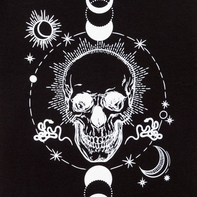Футболка женская MIST Skull, размер 44-46, чёрная