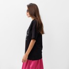 Футболка женская MIST Tiger, размер 48-50, чёрная - фото 26598954