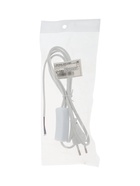 Шнур сетевой с выключателем для бра, 1.5 м, ШВВП 2×0.5 мм2, белый  (артикул 7077016)  большой выбор товаров оптом и в розницу по низким ценам с доставкой