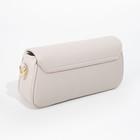 Сумка-мессенджер на клапане, длинный ремень, цвет серый - фото 21299499