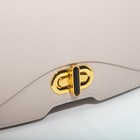 Сумка-мессенджер на клапане, длинный ремень, цвет серый - фото 21299502