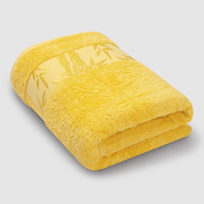 Полотенце махровое «Бамбук», размер 41х70 см, цвет жёлтый - Фото 1