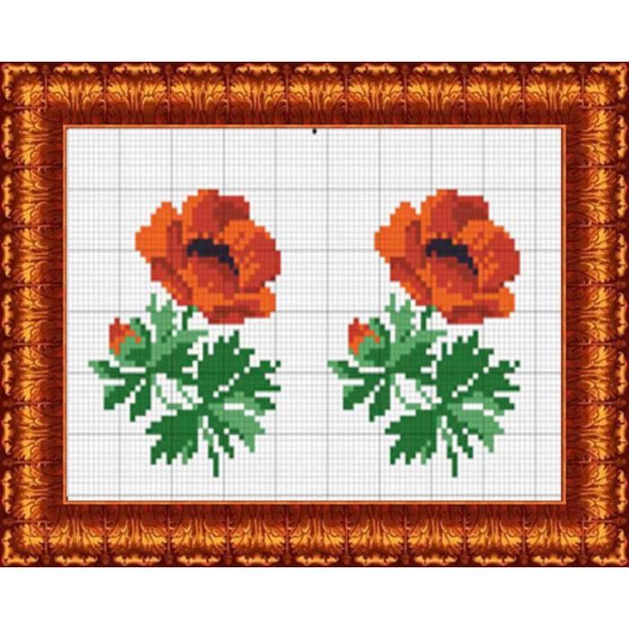 Схема на водорастворимом флизелине