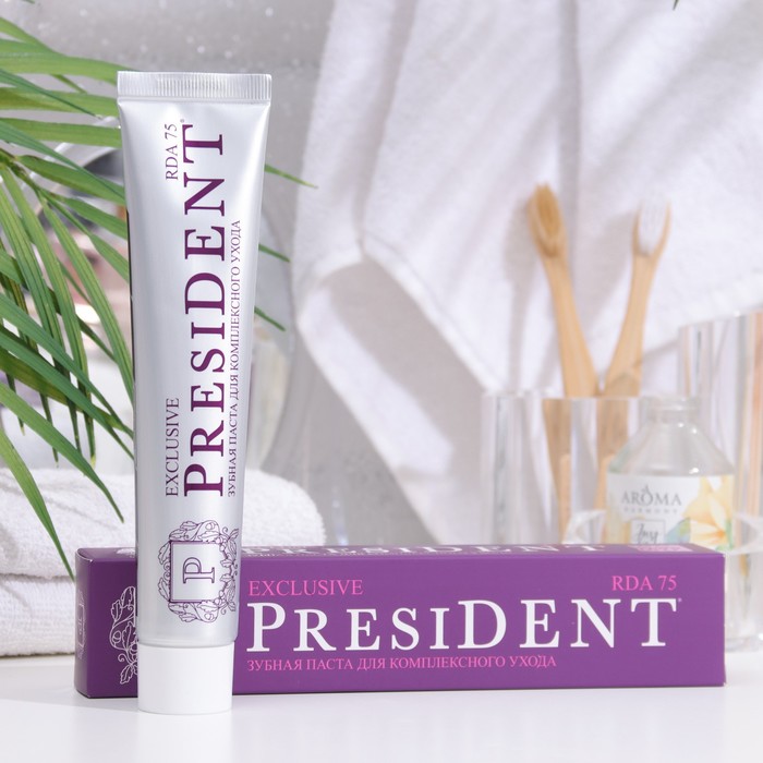 Зубная паста President Exclusive, 75 RDA, 75 мл - Фото 1