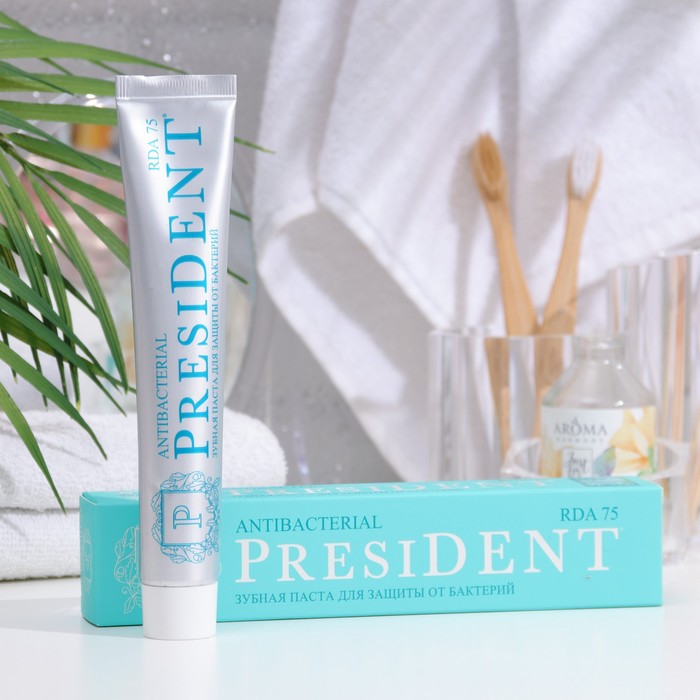 

Зубная паста President Antibacterial, 75 RDA, 75 мл