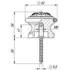 Упор дверной DS SM01 MAB-6, цвет темная бронза - Фото 2