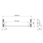 Ручка-штанга нажимная с защёлкой 1700В для антипаники наклад.для 1-створ, 2-створ. Дверей - Фото 2