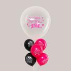 Воздушные шары «Девичник», розовый, 12", 20", набор 6 шт. - фото 10457555