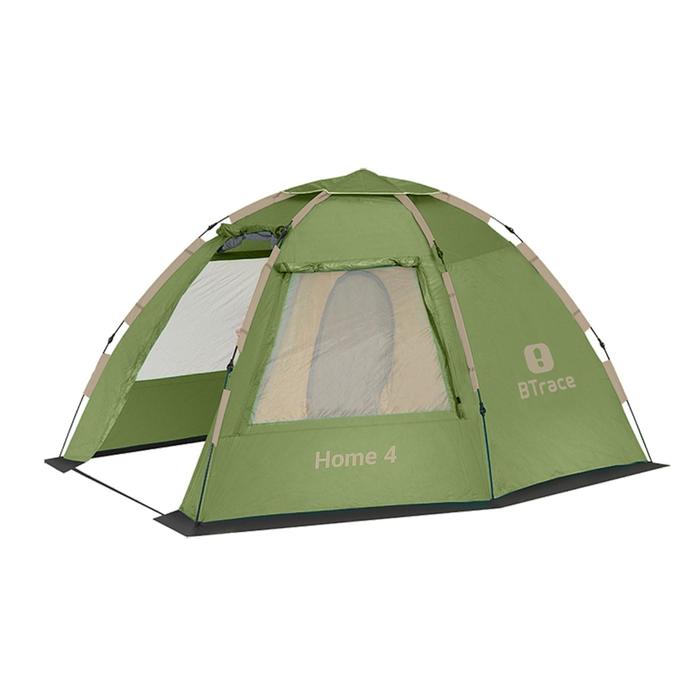 Палатка BTrace Home 4 быстросборная, зелёный - Фото 1