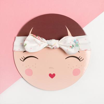 Повязка на голову для девочки «Крошка Я. Бантик», размер 46-48, белая