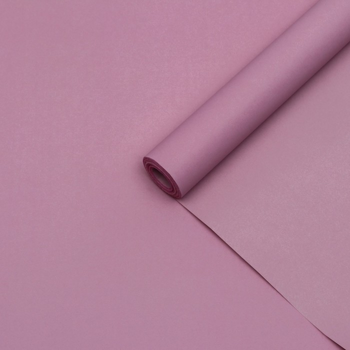 Бумага упаковочная крафт, двухсторонняя, розовая, 0,6 х 10 м - Фото 1