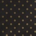 Бумага упаковочная крафтовая, "Горох золотой", черная, 0,55 х 10 м - Фото 2