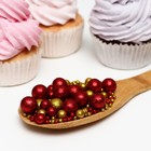 Новогодняя посыпка кондитерская в цветной глазури "Блеск": красный, золотой, 1,5 кг - Фото 2