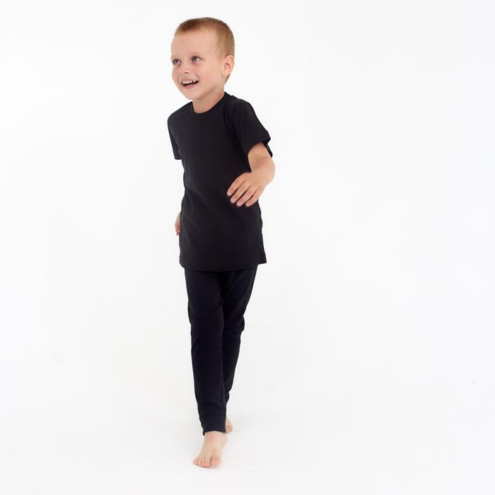 Термобельё для мальчика (кальсоны), цвет чёрный, рост 122 см - Фото 1