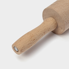 Скалка деревянная Adelica «Для Профи», с вращающейся ручкой, 60×6 см, бук - Фото 6
