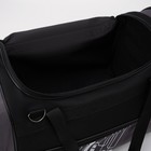 Сумка дорожная Street, 3 отдела на молниях, наружный карман, длинный ремень, чёрная - Фото 3