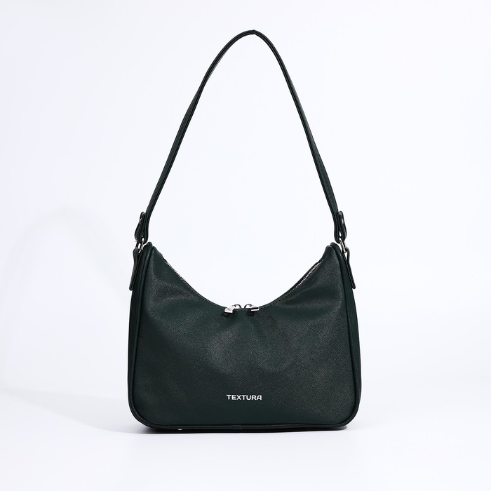 Сумка женская TEXTURA, багет, маленький размер, цвет зелёный - Фото 1