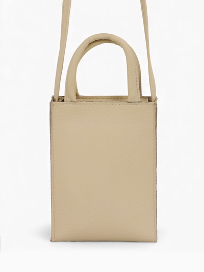 Сумка женская кросс-боди TEXTURA на молнии, 15×5×20 см, бежевый