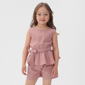 Комплект для девочки (топ и шорты) KAFTAN, размер 32 (110-116 см), розовый 6973116