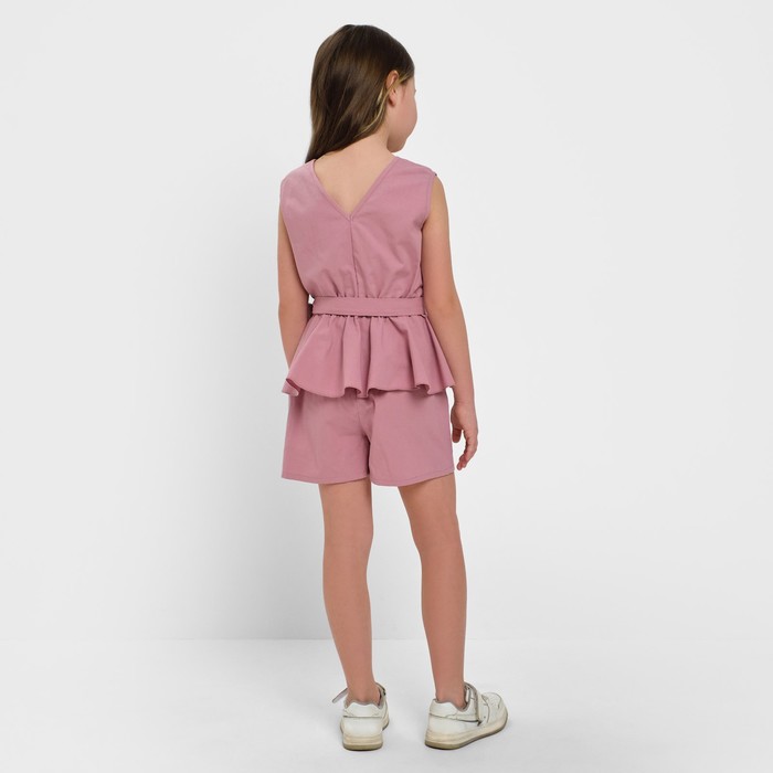 Комплект для девочки (майка и шорты) KAFTAN, р.36 (134-140), розовый - фото 1927719136