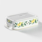 Форма для выпечки Доляна «Лимон», 27×15 см, прямоугольная, жаропрочная керамика, белая - Фото 3