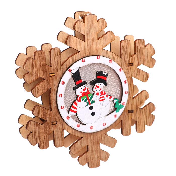 Световой декор на подвеске «Снежинка» 15×13×2 см - фото 1908719495