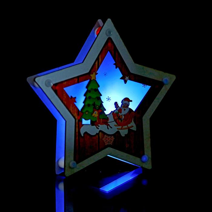 Световой декор на подвеске «Звезда» 18×18×2 см - фото 1908719502