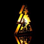 Новогодний световой декор настольный «Ёлка и дед мороз» 15×11×2 см - Фото 4