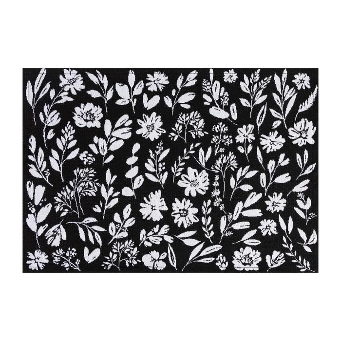 Салфетка "Этель" Flowers black 30х45 см вид 1, 100% пэ, 370 г/м2 - фото 1877765468