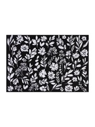 Салфетка сервировочная на стол «Этель» Flowers black, 30×45 см, чёрная - Фото 1