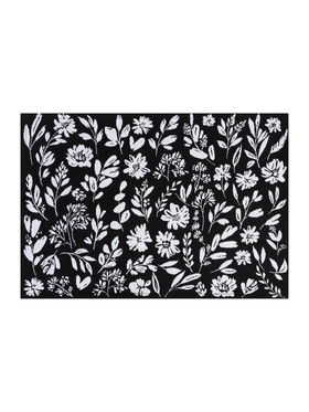 Салфетка "Этель" Flowers black 30х45 см вид 1, 100% пэ, 370 г/м2