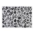 Салфетка на стол «Этель» Flowers black, 30×45 см, 370 г/м², белая - Фото 2