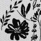 Салфетка на стол «Этель» Flowers black, 30×45 см, 370 г/м², белая - Фото 3