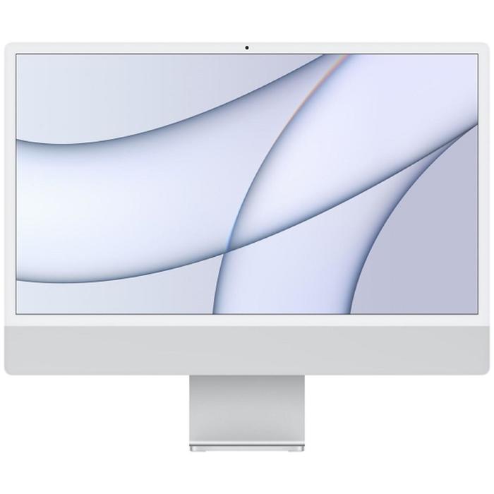 Моноблок Apple iMac 24" (MGTF3RU/A), Retina, 4.5K, M1, 8 Гб, SSD 256 Гб, серебристый - Фото 1