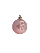 Ёлочные игрушки «Снежка», шары новогодние, d=6 см, набор 6 шт., розовый - Фото 4