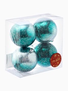 Ёлочные игрушки «Джейн космос», шары новогодние, d=8 см, 4 шт., изумрудный - Фото 3