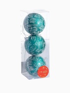 Ёлочные игрушки «Джейн», шары новогодние, набор 3 шт., d=8 см, голубой - Фото 5