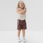Шорты для девочки MINAKU: Casual collection KIDS цвет шоколадный, рост 110 - Фото 6