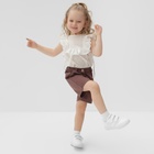 Шорты для девочки MINAKU: Casual collection KIDS цвет шоколадный, рост 122 - Фото 2
