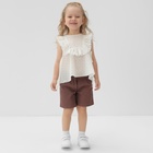 Шорты для девочки MINAKU: Casual collection KIDS цвет шоколадный, рост 122 - Фото 3