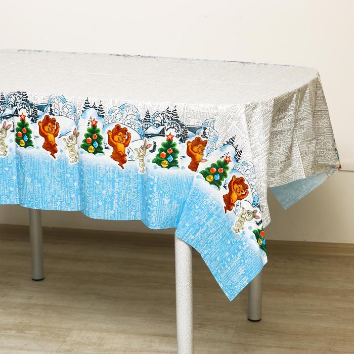 Скатерть новогодняя одноразовая «Зимовье», 120×180 см - Фото 1