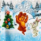 Скатерть новогодняя одноразовая «Зимовье», 120×180 см - Фото 3