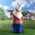 Садовая фигура из полистоуна «Шеф - повар с подносом», 15×36×62 см - Фото 9