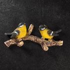 Подвесной декор "Веточка с двумя птичками" цветная, 24х5х11см - фото 9304946