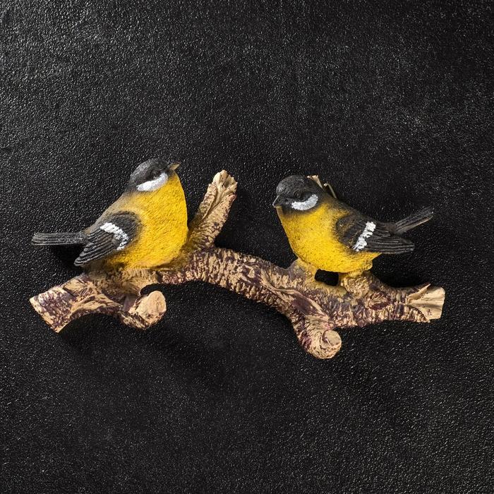 Вешалка - ключница "Веточка с двумя птичками" цветная, 24х5х11см - Фото 1