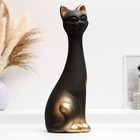 Фигура "Кот" черная в золоте, 14х40х15см - фото 318558381