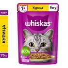 Влажный корм Whiskas для кошек, рагу с курицей, 75 г - Фото 1