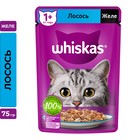 Влажный корм Whiskas для кошек, с лососем, желе 75 г - Фото 1