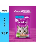 Влажный корм Whiskas для кошек, с лососем, желе 75 г - Фото 1